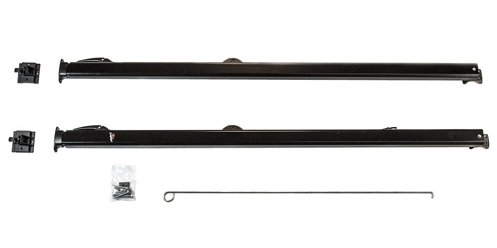 View 1 of ***INCOMPLETE***Carefree 961601 Fiesta Black with Matching Black Casting Universal Manual RV Awning Arms Set (68"-81" floorline to awning rail),4