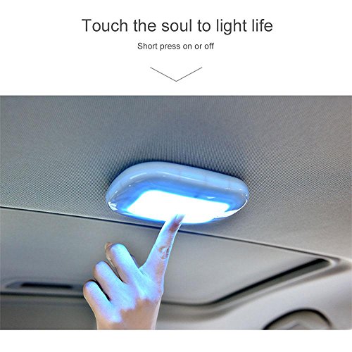 Car Ceiling Roof Dome Light, 2W RV Magnetic Dome Light Fixture Universal USB Rechargeable Wireless LED Car Dome Ceiling Lamp with 10 Led for RV, Trailer, Camper, Motorhome, Boat. 9.5mm Extra Slim