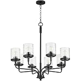 Quorum Lighting 617-8-59 Starky Chandelier, 8-Light 480 Total Watts, Matte Black