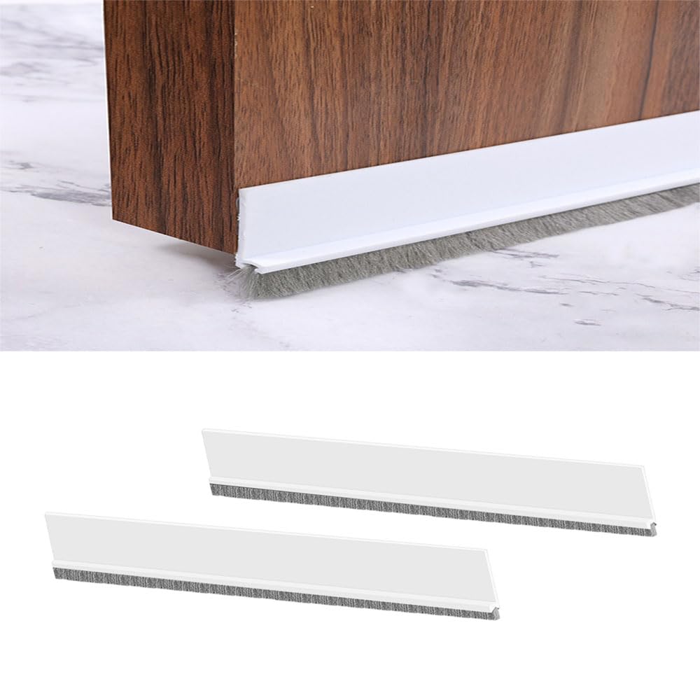 Furforstk Draught Excluder for Doors, 2 Pcs Door Sealing Strip, Energy Saving, Sound Insulation, Blocking Cold and Hot Air (White) — image 1