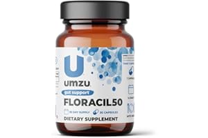 UMZU Floracil50 Prebiotics and Probiotics Supplement for Gut Health | 50 Billion CFU with 8 Strains of Bacteria to Support Digestion, Immunity & Energy (30 Day Supply | 30 Capsules)