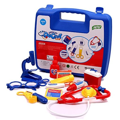 Youtop Educational Doctor Medical Kit Pretend Play Purple Set for Toddlers
