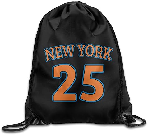 LINNA New York #25 Basketball Player Durable Drawstring Gym Bag Camping Valise Bag