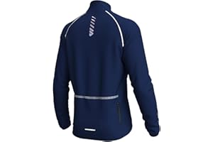 Wulibike Cycling Jackets for Men, Reflective Running Jacket Men Winter Cold Weather Cycling Clothing Full Zip with Pockets