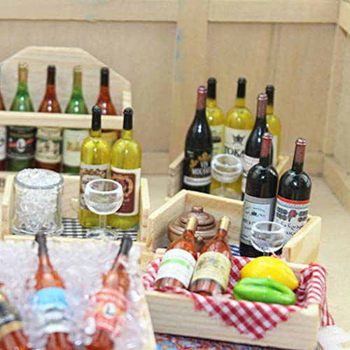 image for NATFUR Miniature Champagne Beer Bottles Goblet Magnetic Miniature Frid