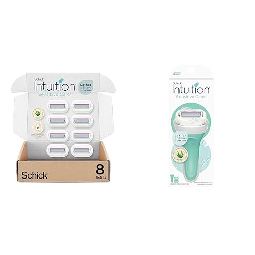 Schick Intuition Refill, Razor Blades with Organic Aloe for Women Sensitive Skin | 8 Count (Pack of 1) & uition Razors for Women with Sensitive Skin - Amazon deal for $24.14