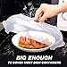 Microwave Plate Cover with Magnetic Microwave Cover for Food,Dishwasher Safe,BPA-FREE,2 Pack