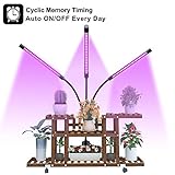 Indoor Plant Grow Light,VillSure 2019 Upgraded LED Plant Lamp with Auto On/Off 3H/6H/12H Timer,30w Full Spectrum 5 Dimmable Levels Desk-Clip Plant Lights for Succulent Seedings Garden Greenhouse