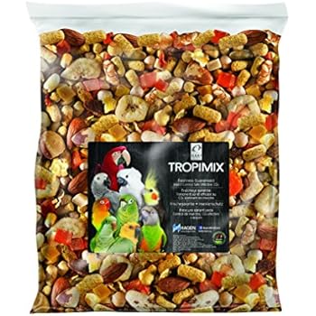 Tropimix Large Parrot Food Mix, Premium Blend of human-Grade Grains, Legumes, Nuts, Fruits & Vegetables, 20 lb Bag