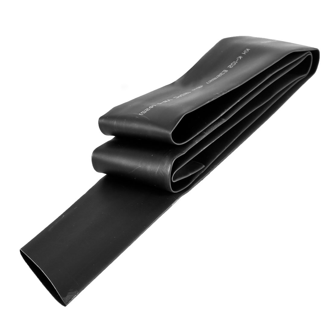 Sourcingmap a14042100ux0694 1 Meter 25 mm Dia 42mm Flat Width Rate 0.0840277777777778 Heat Shrinkable Shrinking Tube, Black