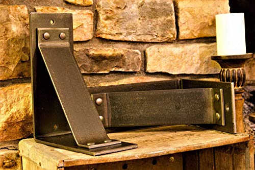 One 4" WIDE!! Metal Mantel Bracket, 8"x10" Shelf Bracket, Countertop Overhang, Corbel, Heavy Duty, Decorative, Fireplace, Free Shipping - Thumbnail 4