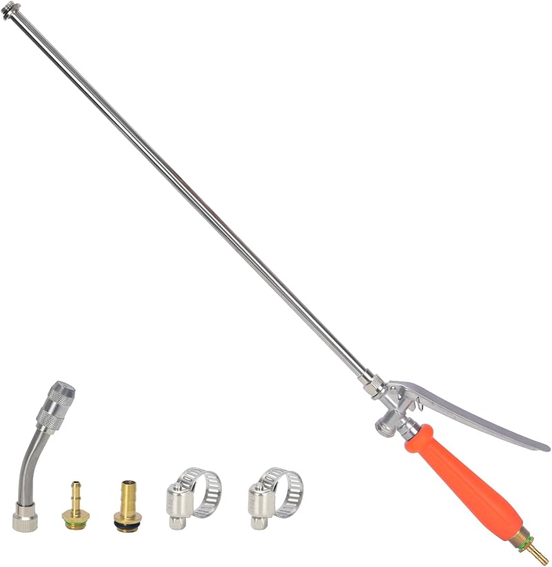 PEESHON Spray Wand with Adjustable Nozzle - Brass Barb Universal Replacement