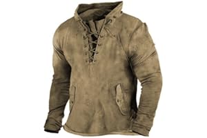 PORCLAY Men's Combat Sweatshirt Tactical Jackets for Men Long Sleeve Solid Shirts Tactical Fleece Hoodies Cross Rope Neck