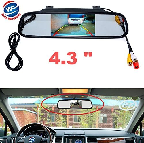 Auto Wayfeng Wf Dvd Vcr 車リバースカメラ Dc 12v Pal Ntsc 2ウェイビデオ入力用 のための4 3インチlcd 16 9 Tftスクリーン車の自動車のバックミラーモニター