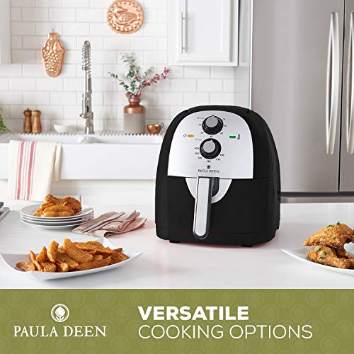 Paula Deen 6.13 QT (1700 Watt) XL Air Fryer, Rapid Air Circulation System, Single Basket System