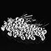 100 PCS Corsages Pins Flower Pins Diamond Crystal Pins