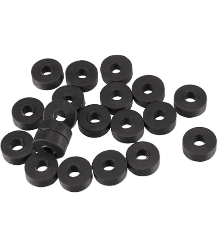 Uxcell Nitrile Rubber Flat Washers - 10 Pack, 22mm OD, 10mm ID, 3mm Thickness For Faucet & Pipe Seal