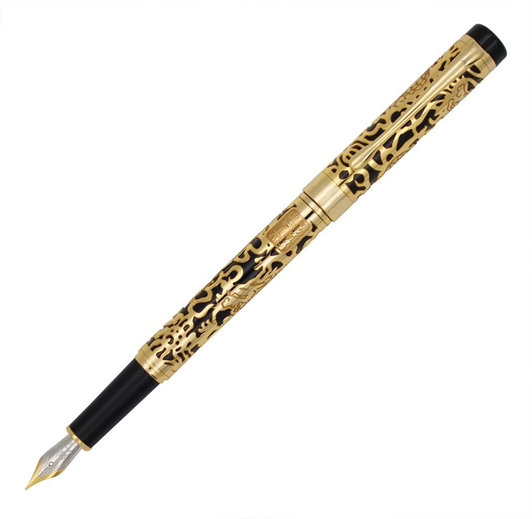 Advanced Fountain Pen Jinhao 5000 Dragon Year Golden with Black