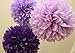 Jesipi Lavender Purple Lilac Tissue Paper Pom Poms Wedding Decorations Ideas Hanging Party Tissue Flowers in 3