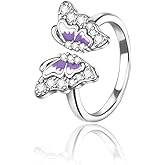 PARCOM Dachshund Open Rings for Women S925 Sterling Silver,perfect Valentine's Day gift