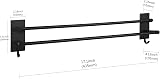 JS Towel Rail Self Adhesive Double 43.5cm Stainless Steel Black view 4