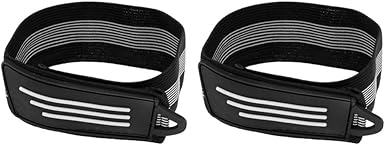 F Fityle 1 Par de Bicicleta Tobillo Reflectante Bind Pantalón Clips de Banda Correa para Correr, Ciclismo, Polea de Una Hilera, Escalada, Camping