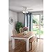 Hunter Fan Company, 52152, 42 inch Crestfield Fresh White Low Profile Ceiling Fan with LED Light Kit and Pull Chain