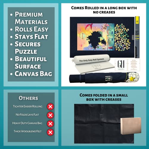 GRATEFUL HOUSE Premium Quality Large Wool Blend Felt Jigsaw Puzzle Mat