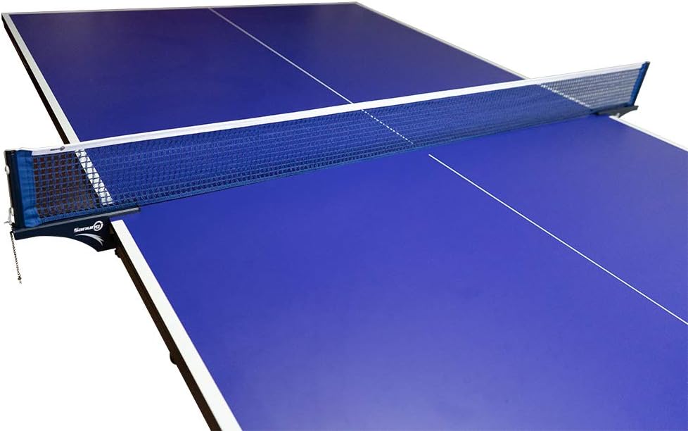 Sanung S405 Table Tennis Net and Post Set, Thickened Folding Table Tennis Cotton Net and Post Kit with 2 Bead Chains Measuring Net Ruler Ping Pong Table Net for Any Standard Table Indoor Outdoor, Blue : Sports & Outdoors
