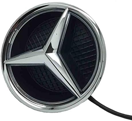Cszlove Car Front Grilled Star Emblem LED Illuminated Logo Center Front Badge Lamp Light for Mercedes Benz 2015-2017 GLC GLE GLS - Blue Light