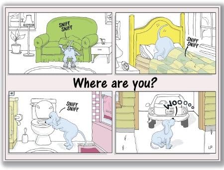 Uncle Pokey Kritter Kard - Dog's Best Friend - Humorous Pet Owner Card with Original Art on 100 pound paper with envelope folding to 5"x 7" Sold as a single card