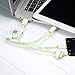 (2 Pack)Multi Charger,ANSOTT(3.3ft)Retracrable 4 in 1 Multifunctional USB Cable Adapter Connector with Type C/Micro USB/8 Pin Lighting/30 Pin for iPad,iPhone 7 Plus,Andriod,and More(Green+White)