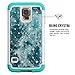 SYONER Galaxy S5 Case, [Rhinestone Bling] Defender Phone Case Cover for Samsung Galaxy S5 S V I9600 [Sea]
