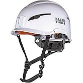 Klein Tools 60564 Safety Helmet, Type-2 Safety Helmet 20kV Protection, Non-Vented, Class E, White