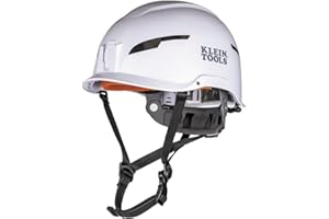 Klein Tools 60564 Safety Helmet, Type-2 Safety Helmet 20kV Protection, Non-Vented, Class E, White
