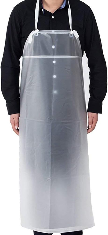 Waterproof Apron PVC White Thick Plastic Acid Kitchen Anti-oil Adult Labor Insurance Transparent