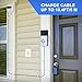 SATINIOR 16 ft/ 5 m Charge Cable with DC Power Adapter Compatible with Ring Video Doorbell 1/ 2, Continuously Charging, No Need to Change the Batteries (Ring Doorbell 2)