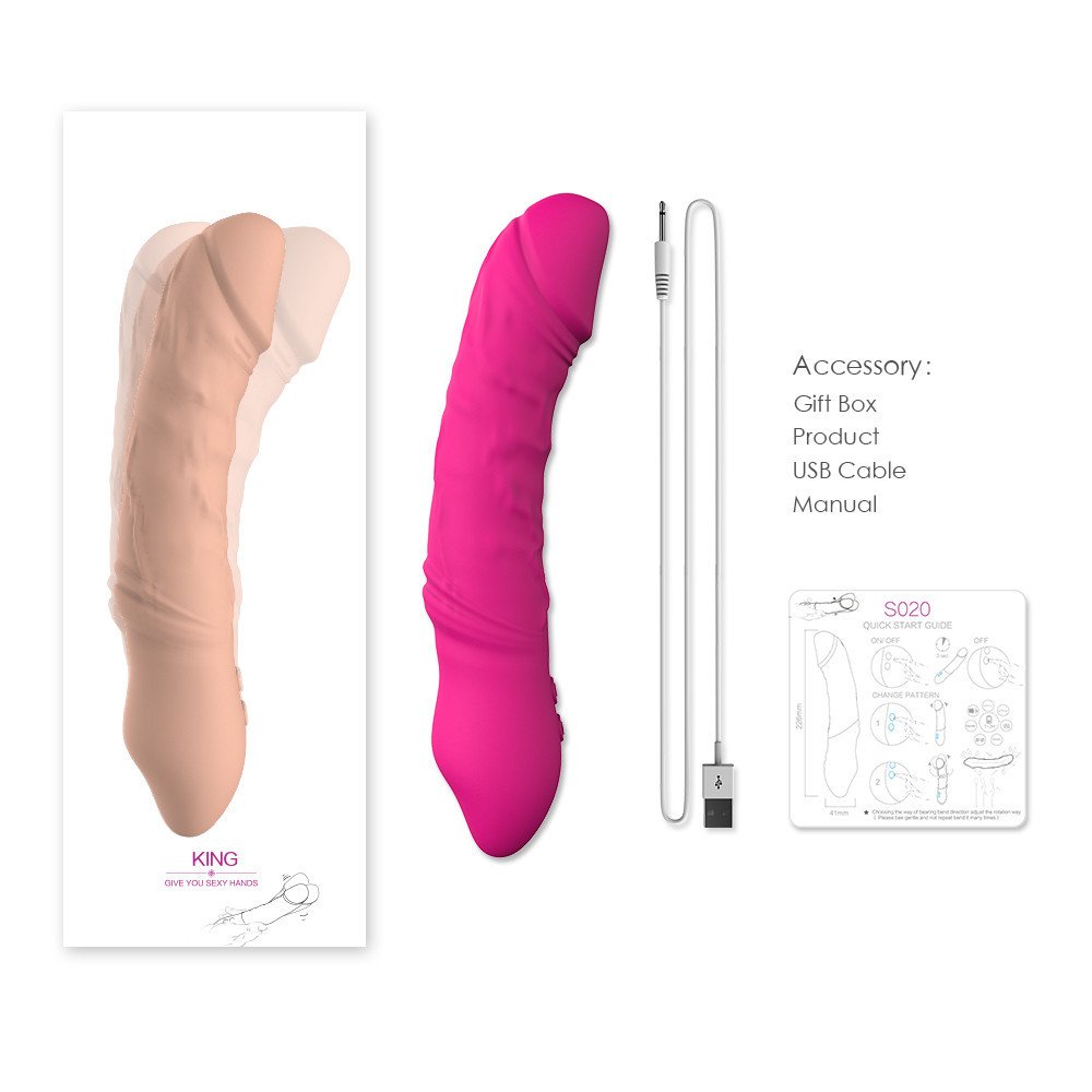 APRIL 14TH USB Charging Massager - Waterproof Rechargeable Vibrator - Realistic Silicone Dildos - 7 Stimulation Modes Quiet yet Powerful - Best Sex Toys for Women - Discreet Packaging,Pink,9.8 Ounces