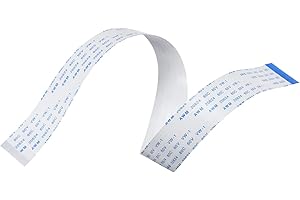 MECCANIXITY FFC Ribbon Flat Flexible Cable, 34 Pin 0.5mm Pitch 300mm Long (B Type) for LCD 3D Printer Camera DVD TV Laptop Audio Pack of 10