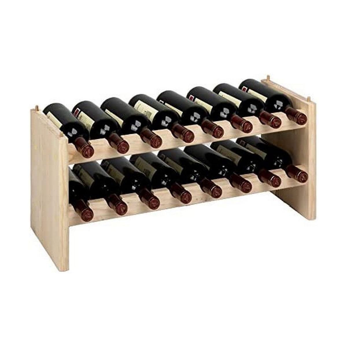 bouchonnerie jocondienne katea16 Line Kit Bottle Rack Solid Pine Wood/64 x 27 x 4.5 cm, Beige