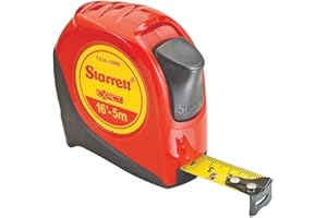 Starrett Exact Retractable Imperial/Metric Pocket Tape Measure with Nylon Coating, Self Adjusting End Hook, and Steel Belt Cl