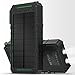 JETSUN Solar Charger, 16750mAh Power Bank Sunpower Portable Charge External Battery with 2-Port Dual USB Backup Battery Pack (GREEN)