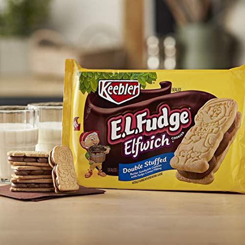 Keebler E.L. Fudge Elfwich Cookies, Double Stuffed Original, 12 oz Tray