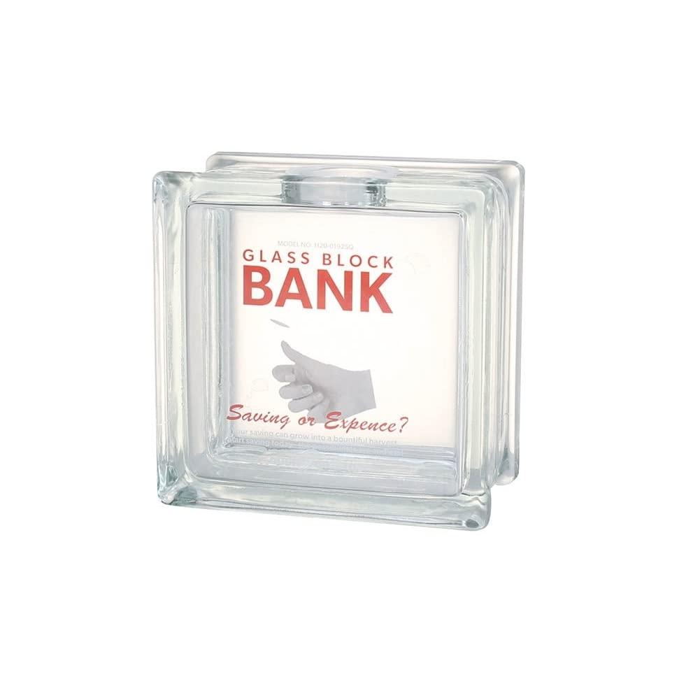 ダルトン(Dulton) ガラス ブロック バンク スクエア 中が見える 貯金箱 コイン 高さ145mm 幅145mm 奥行80mm H20-0192SQ商品画像