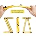 Multi Angle Measuring Ruler, Angle Template Tool- Measures All Angles Shapes, Function Universal Square Layout Tools Easy Use for Handymen, Builders, Craftsmen ABS Ruler (Yellow)