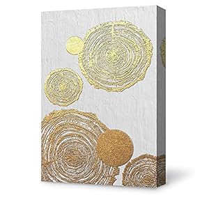 Canvas Wall Art for Living Room,Bedroom Home Decoration Gilding Abstract Artwork Ready to Hang - 12x18 inches