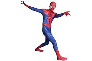 OSAOROH Halloween Cosplay Costume Stretchy Breathable Spandex Adult/Kids Full Bodysuit with Removable Head Cover