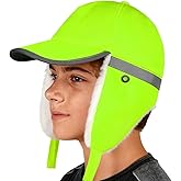 ITODA Warm Reflective Trapper Hat Lined Warmer Russian Earflap Winter Ski Hunting Cycling Trooper Adult/Kids Cap with Visor