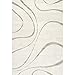 nuLOOM Carolyn Modern Shag Area Rug - 8x10 Shag Area Rug Transitional Cream Rugs for Living Room Bedroom Dining Room Nursery