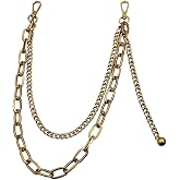 DIKJAK Hip Hop Wallet Chain Waist Pants Chain Accessory for Streetwear Rave Urban Punk Jeans Keychains for Men Women